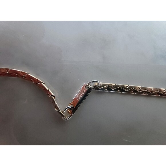 Vintage Emmons Gold-Tone Flat Curb Chain Necklace Slide Clasp - Patent 3427691 - Picture 5 of 5